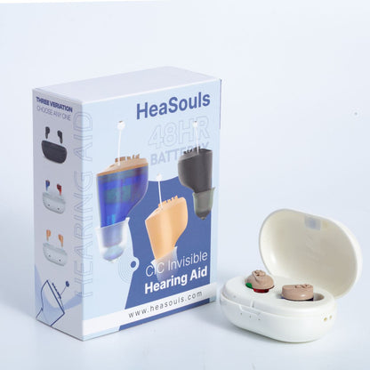 1x HeaSouls CIC Hearing Aids + LED Ear Cleaner