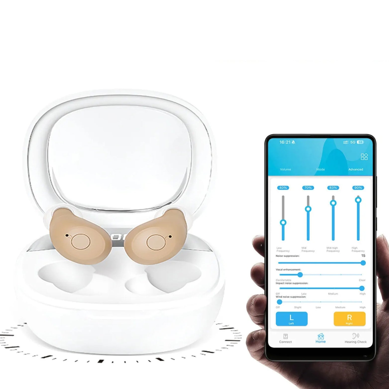 Clairons™ Tiny ITE Bluetooth Hearing Aids (App Controlled)