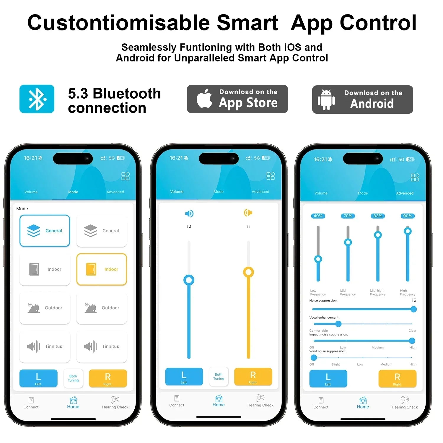 Clairons™ Tiny ITE Bluetooth Hearing Aids (App Controlled)