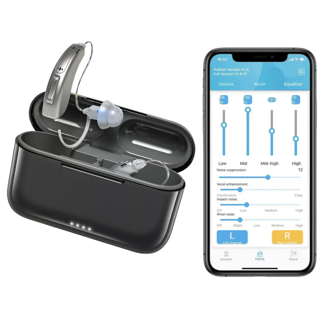 Clairons Smart, Self-Fitting Bluetooth Hearing Aids (App Controlled)